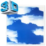 Lecom 3D LED Panel Deckenleuchte 3D-Bild blauer Himmel mit weißen Wolken