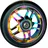Fantic26 Base Stunt-Scooter Rolle 110mm Abec11 Neochrome/Pu Schwarz