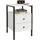 Relaxdays Nachtschrank 2 Schubladen 61 x 40 x 40 cm Weiß/Schwarz