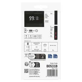 EMOS Powerbank BetaQ 10000mAh, 22,5 W Quick-Charge mit Passthrough und Display, 3x Output + 2x Input, inkl. Datenkabel USB/USB-C, Auto ON/Off, schwarz