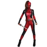 Deadpool Girl Deadpool Superhelden Damenkostüm Rubie's, Gr. 10-14 (L)