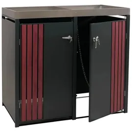 MCW Mülltonnenverkleidung MCW-O67 125 x 84 cm anthrazit