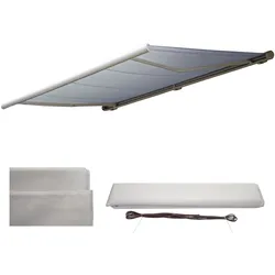 Ersatz-Bezug für Markise H124, Vollkassette Ersatzbezug Sonnenschutz 5x3m ~ Acryl creme