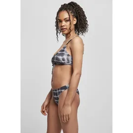 URBAN CLASSICS Lace Up Tie Dye Bikini Black / White S