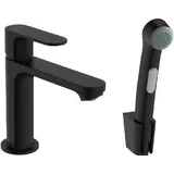 Hansgrohe Rebris S Waschtischarmatur mit Bidetbrause, schwarz 72215670