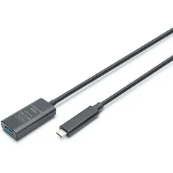 DIGITUS Aktives USB 3.2 Gen2 10G Verlängerungskabel, USB-C - USB-A, 5m