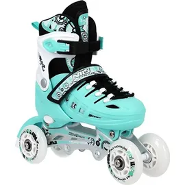 Nils Extreme 4-in-1 Inline-/Schlittschuhe Mint NH10905 Verstellbarer Multi-Skate für Straße und Eis - Türkis - 35-38