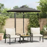vidaXL Sonnenschirm 225 x 225 cm Grau