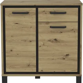 Forte Trondheim 91,4 x 91,2 x 41,5 cm Artisan Eiche/Schwarz Eiche