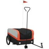 vidaXL Fahrradanhänger schwarz/orange 2023