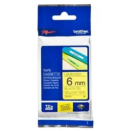 Brother TZ-611 schwarz auf gelb 0,6cm x 8m