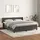 vidaXL Boxspringbett mit Matratze Dunkelgrau 160x200 cm Samt