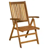 Möbilia Gartensessel 2er-Set 56 x 74 x 108 cm natur klappbar