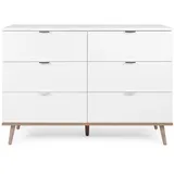 Homestyle4u Kommode 120 x 86 x 40 cm Weiß