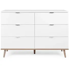 Homestyle4u Kommode 120 x 86 x 40 cm Weiß