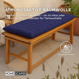 Homescapes Bankauflage 143 x 48 x 5 cm blau 3 St.