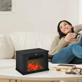 Homcom Standkamin Elektrokamin Schwarz