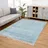 Carpet City "Pulpy 100" Gr. 7, blau, -240x340 cm - Shaggyteppich Langflor - Kettfäden - Schlafzimmerteppich Flauschig weich, mit Fransen, uni, viele Größen, Wohnzimmer, Schafzimmer