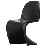 Vitra Freischwinger Panton Chair tiefschwarz, Designer Verner Panton, 86x50x61 cm