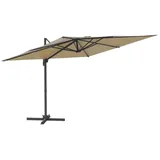 vidaXL Ampelschirm mit Aluminium-Mast 300 x 300 cm taupe 319917