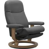 Stressless Stressless® Relaxsessel »Garda«, verstellbar, optional 2-motorisch, Größe M & L, Gestell Eiche, grau