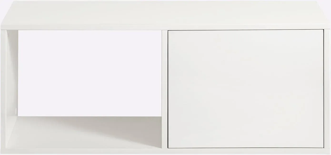 Bank HEINE HOME, weiß, B:100cm H:40cm T:40cm, Holz, MDF, Spanplatte, Sitzbänke