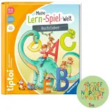 tiptoi Ravensburger Buch | Erste Buchstaben - Mein Lern-Spiel-Abenteuer + ABC Alphabet Sticker