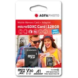 AgfaPhoto microSDXC 128 GB Class 10 UHS-I V30 + SD-Adapter