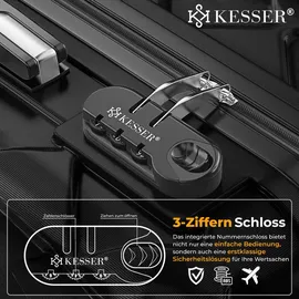 Kesser Hartschalen-Trolley 4-Rollen 66 cm / 84 l schwarz