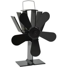 vidaXL Kaminventilator mit 5 Blättern 11 x 21,5 cm schwarz
