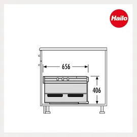 HAILO AS Rondo Comfort 20/10/10/D/KS/ME 40 l hellgrau
