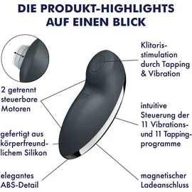 Satisfyer Tap - Climax 2, 11 cm, grau