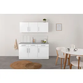 WIHO KÜCHEN Küchenzeile Cali 160 cm weiß