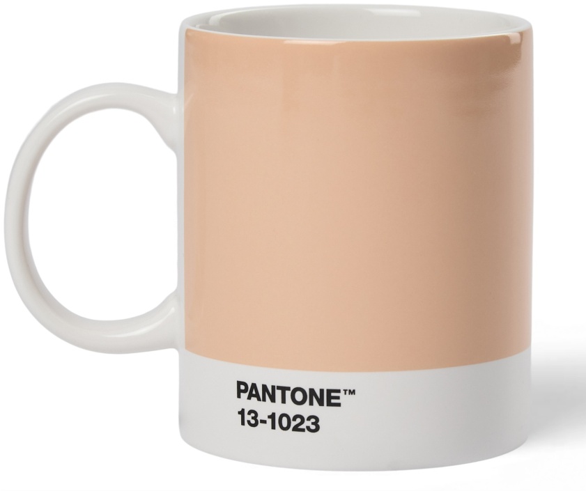Pantone Porzellan-Becher Color of the Year 2024 - coy 2024 - peach fuzz 13-1023 - 375 ml - Ø 8,4 x 9,8 cm