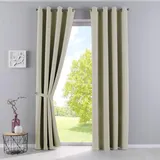 Gardinenbox Newyork Ösen 140 x 225 cm Beige 2er-Pack