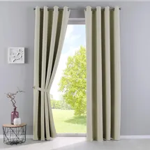 Gardinenbox Newyork Ösen 140 x 225 cm Beige 2er-Pack