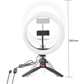 Nedis Ringlicht | 10 inch 120 LED's | 2700-6700 K Stativ Schwarz