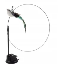 purlov Interaktives Katzenspielzeug Vogel Katzenangel Saugnapf