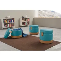 Egoitaliano "Tonder, Designhocker als Blickfang mit tollen Details, B/T 50/50cm", inkl. praktischem Stauraum als funktionale Stauraummöglichkeit grün