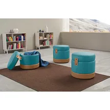 Egoitaliano "Tonder, Designhocker als Blickfang mit tollen Details, B/T 50/50cm", inkl. praktischem Stauraum als funktionale Stauraummöglichkeit grün