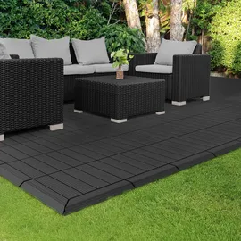 ML-Design WPC Abschlussleiste Ecke rechts 38 x 2 x 7,5 cm anthrazit