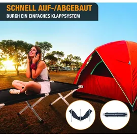 Kronenburg Handel Feldbett XXL schwarz