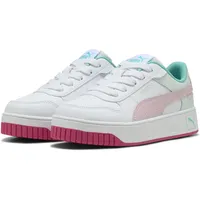 Puma Carina Street PS Sneaker, White-Rose Mauve-Aquatic, 34 EU