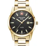 Swiss Alpine Military 7767.1117 Damenuhr Argos gold schwarz 34mm 10ATM