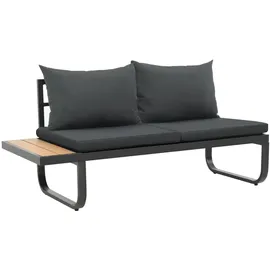 vidaXL Garten-Ecksofa-Set anthrazit