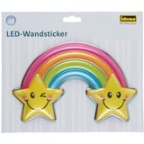 IDENA LED Wandsticker Lampe Regenbogen, 22x13cm,