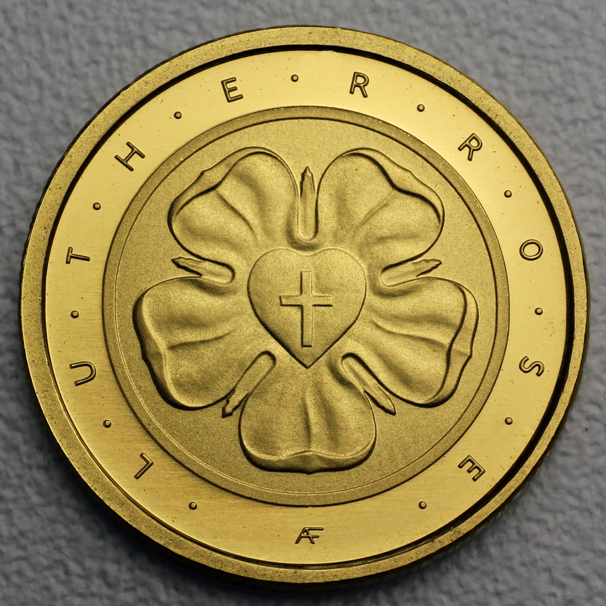 Goldmünze 50 Euro BRD 2017 Lutherrose Reformation