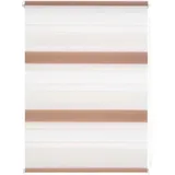 Lichtblick Duo Rollo / Doppelrollo Klemmfix 45 x 150 cm creme/weiß/braun