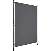 Tectake tectake® Klemmmarkise Taija mit Handkurbelschwarz