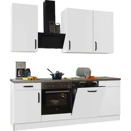 WIHO KÜCHEN Küchenzeile Simi 220 cm weiß